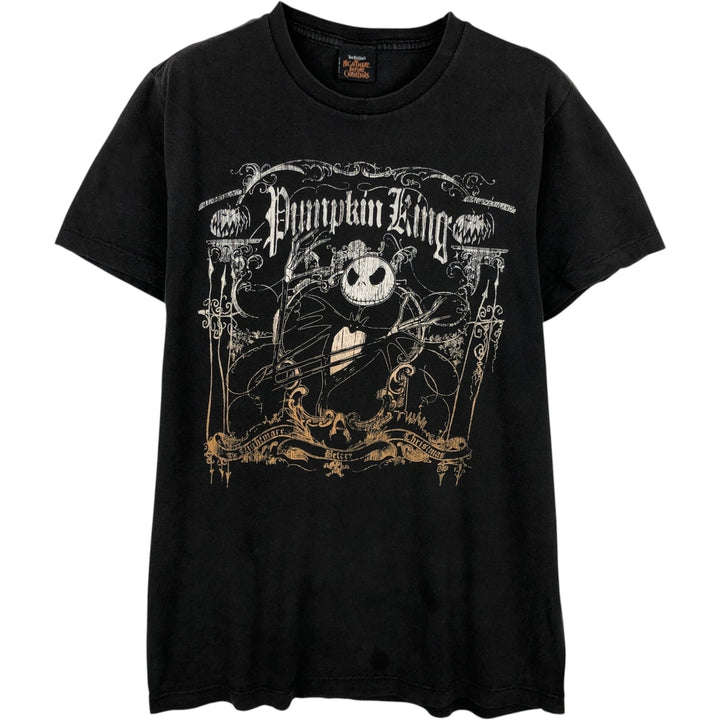 THE NIGHTMARE BEFORE CHRISTMAS Character Print T-Shirt (Men's XL equivalent) unclear black type Vintage Second Hand