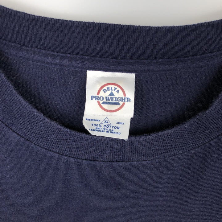 2000'S Delta THE SIMPSONS Homer Simpsons Character Print T-Shirt, Made in USA, Men's Size XL (approx.) cotton navy blue type Vintage Second Hand