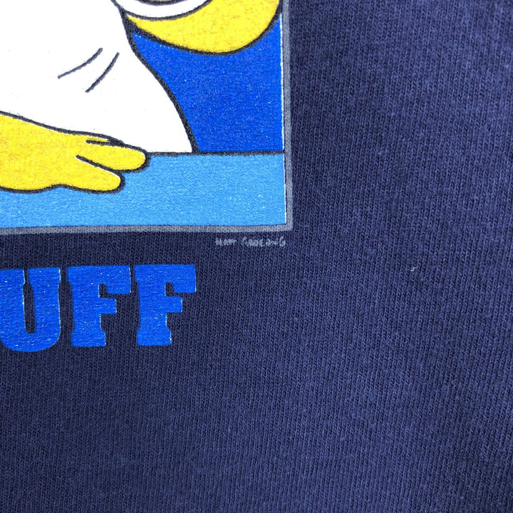 2000'S Delta THE SIMPSONS Homer Simpsons Character Print T-Shirt, Made in USA, Men's Size XL (approx.) cotton navy blue type Vintage Second Hand