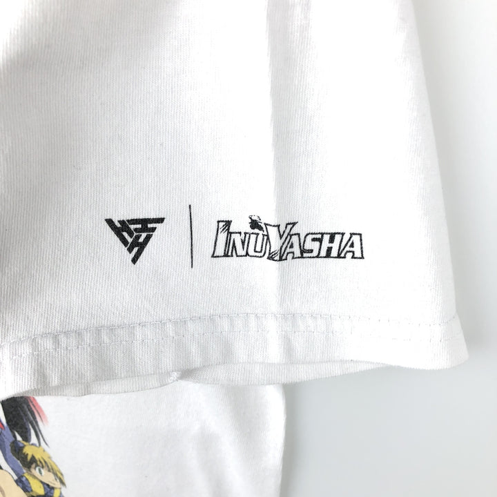2000'S INUYASHA Kagome Higurashi Anime Character Print T-Shirt (Men's Size M) unclear white type Vintage Second Hand