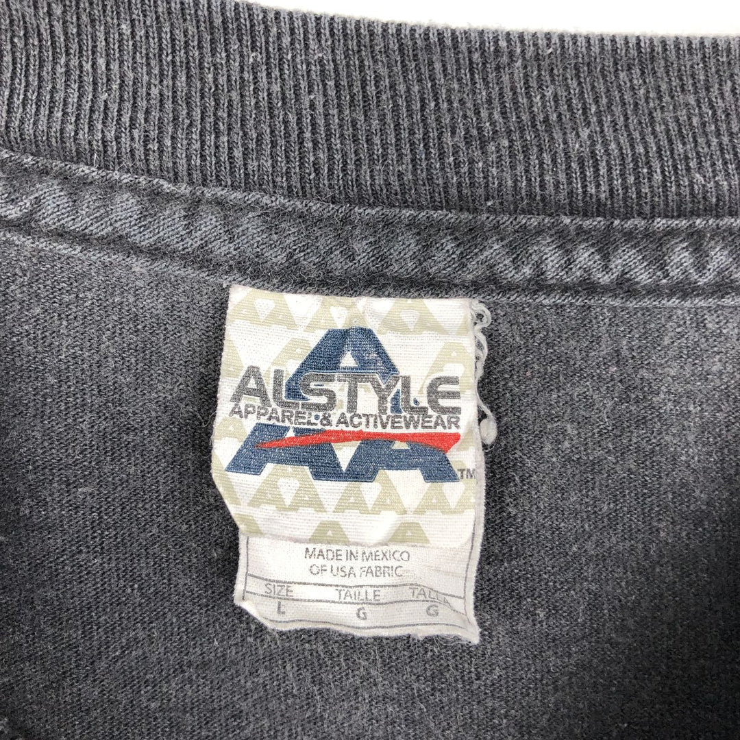 2000'S ALSTYLE POPEYE character print T-shirt, men's size L (approx.) cotton black type Vintage Second Hand