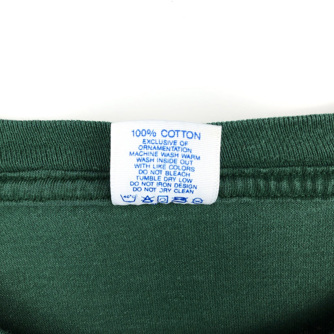 90'S Belbasin MICKEY MOUSE Mickey Mouse character print T-shirt Made in USA Men's XL Vintage cotton Green type dark green Vintage Second Hand