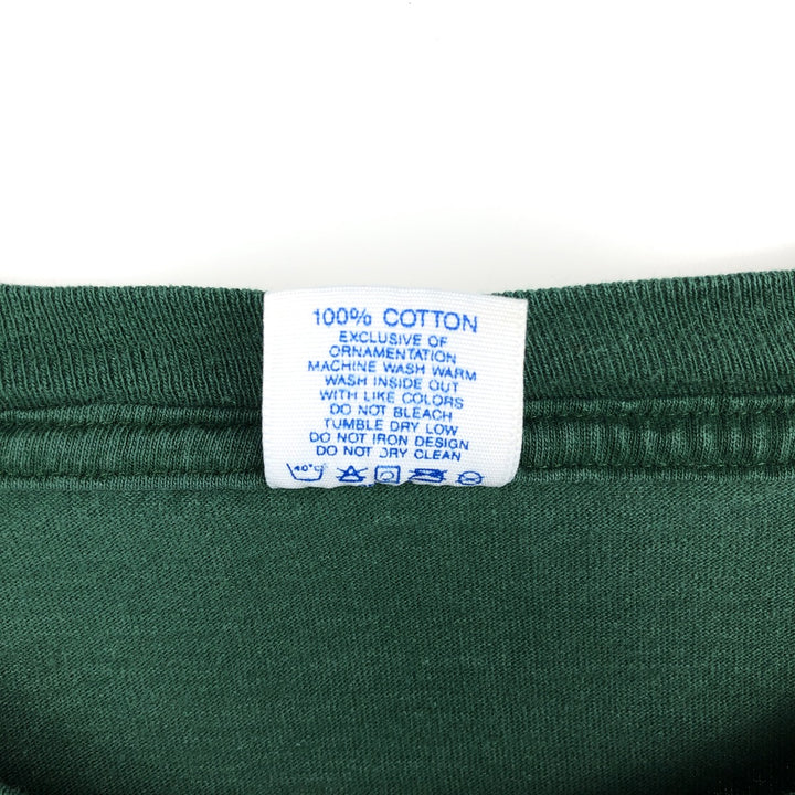 90'S Belbasin MICKEY MOUSE Mickey Mouse character print T-shirt Made in USA Men's XL Vintage cotton Green type dark green Vintage Second Hand