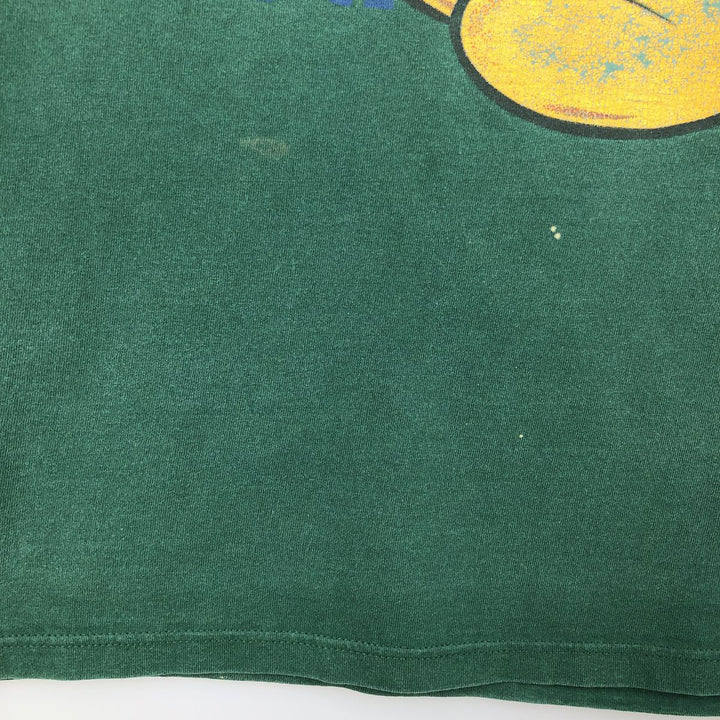 90'S Belbasin MICKEY MOUSE Mickey Mouse character print T-shirt Made in USA Men's XL Vintage cotton Green type dark green Vintage Second Hand