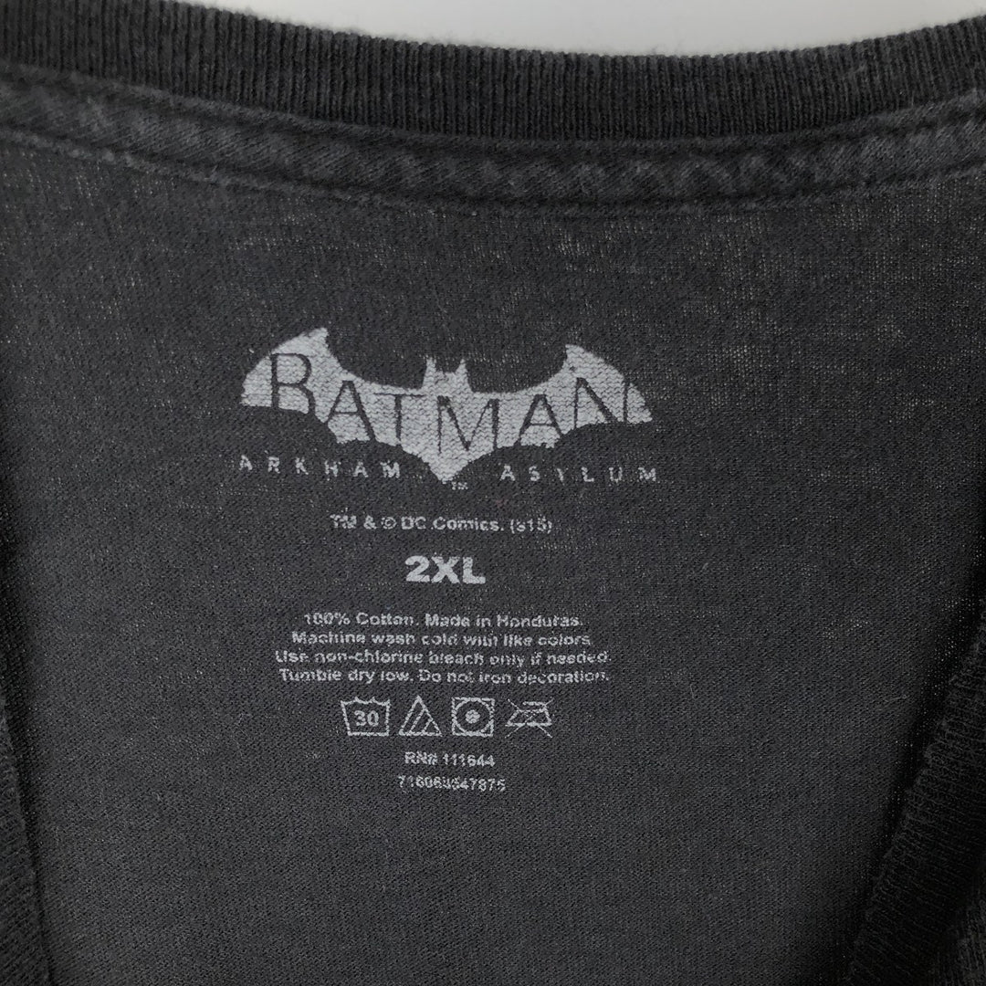 BATMAN Batman Joker character print T-shirt Men's XXL equivalent cotton black type Vintage Second Hand