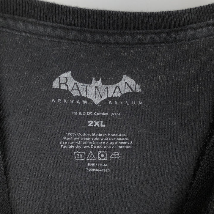BATMAN Batman Joker character print T-shirt Men's XXL equivalent cotton black type Vintage Second Hand