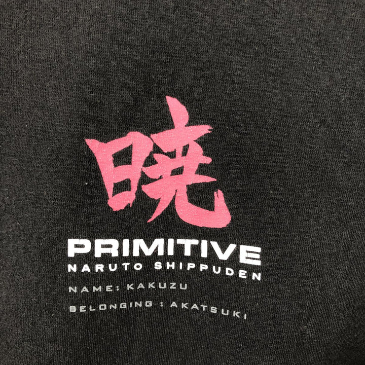 2000'S Primitive Naruto Shippuden Akatsuki Anime Character Print T-Shirt, Men's Size L (approx.) cotton black type Vintage Second Hand