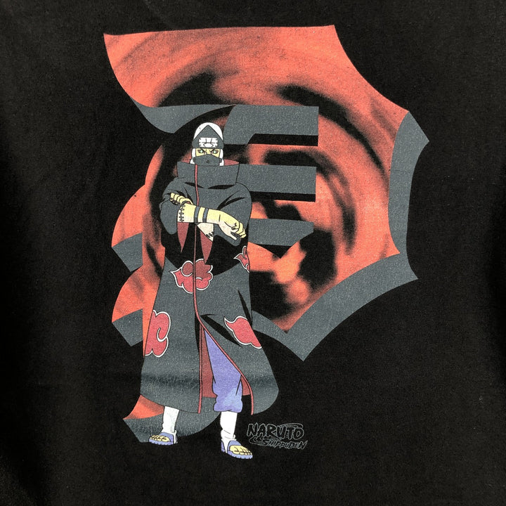 2000'S Primitive Naruto Shippuden Akatsuki Anime Character Print T-Shirt, Men's Size L (approx.) cotton black type Vintage Second Hand
