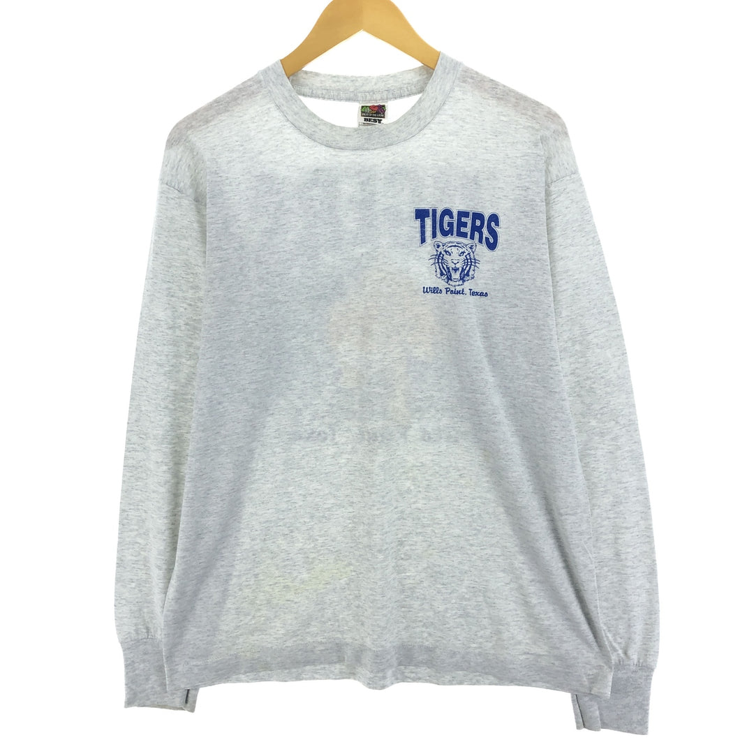 90'S Fruit of the Loom Back Print Long Sleeve T-Shirt Made in USA Men's Size L Vintage /eaa474852