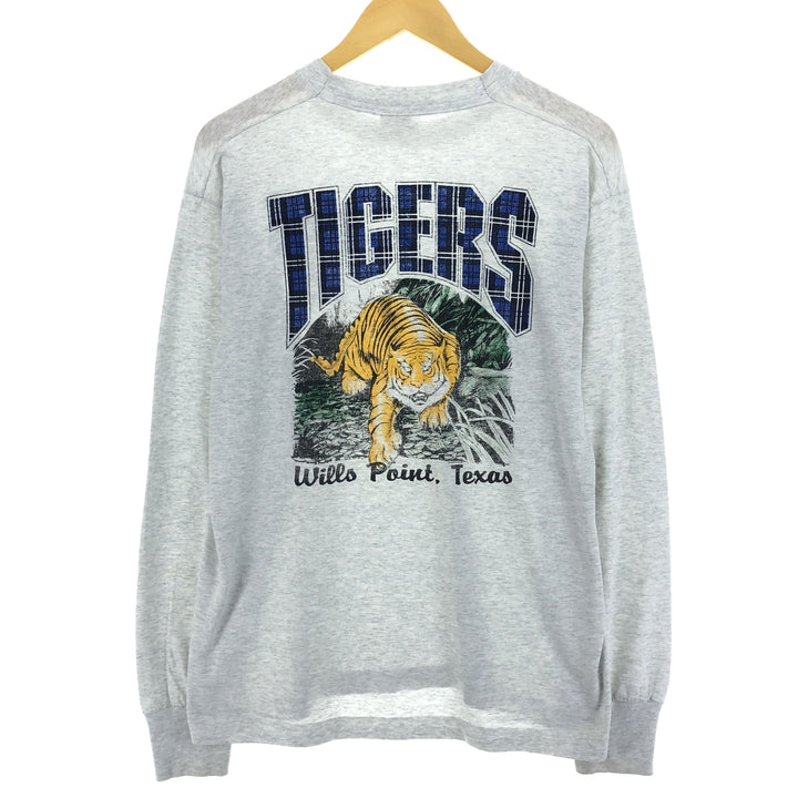 90'S Fruit of the Loom Back Print Long Sleeve T-Shirt Made in USA Men's Size L Vintage /eaa474852