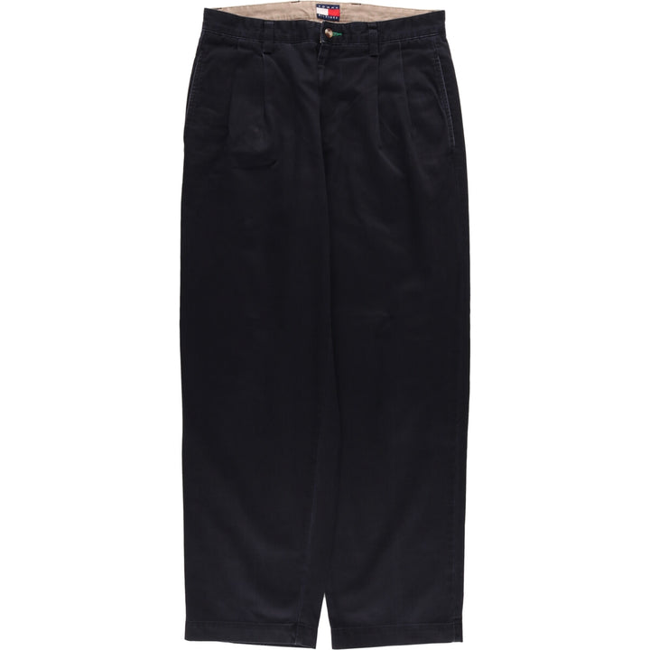 Vintage 90'S Tommy Hilfiger Two-pleat Chino Pants, Men's, Size W31 cotton navy blue type Vintage Second Hand