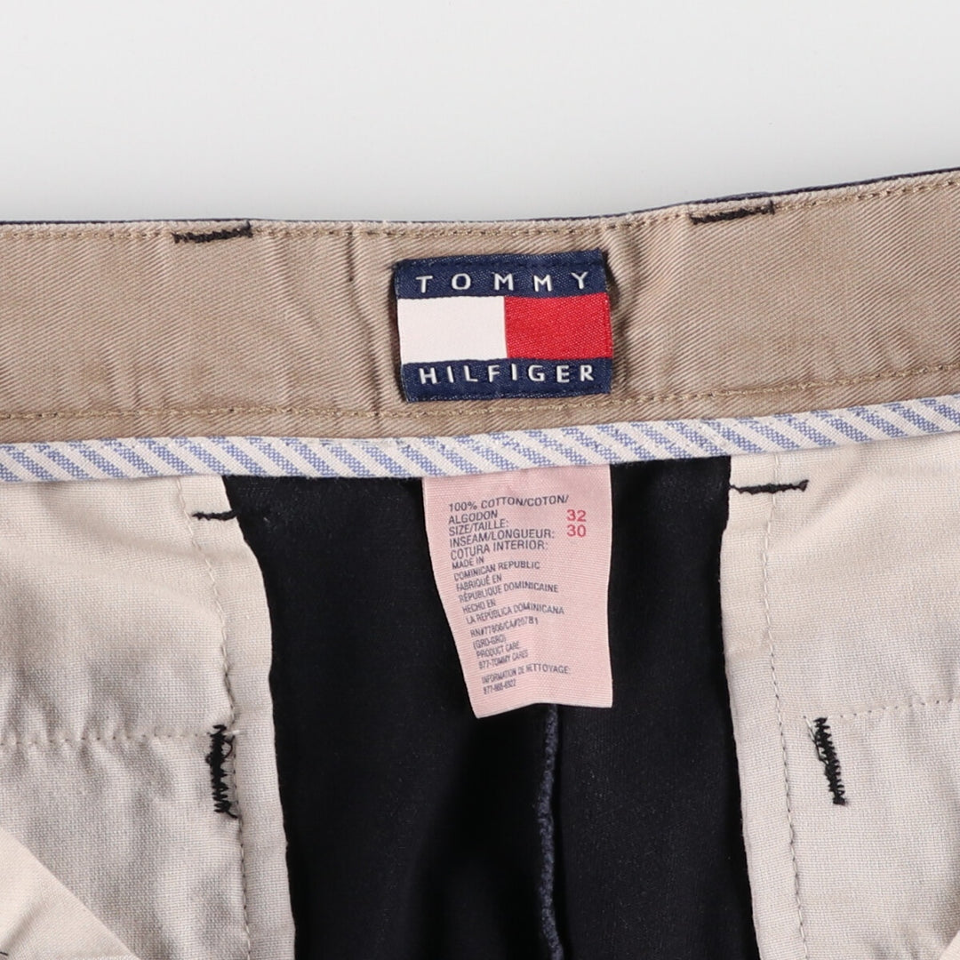 Vintage 90'S Tommy Hilfiger Two-pleat Chino Pants, Men's, Size W31 cotton navy blue type Vintage Second Hand