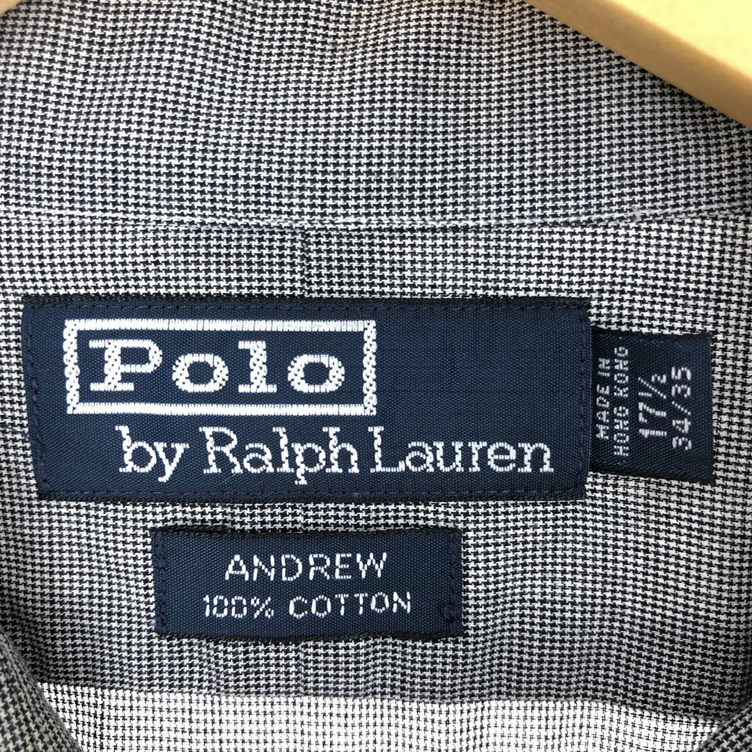 Ralph Lauren ANDREW Houndstooth Pattern Long Sleeve Cotton Check Shirt Men's XL / eaa474901