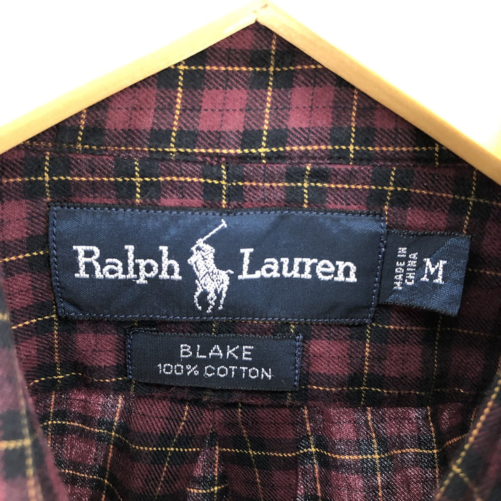Ralph Lauren BLAKE long sleeve button down check shirt men's size M / eaa474913