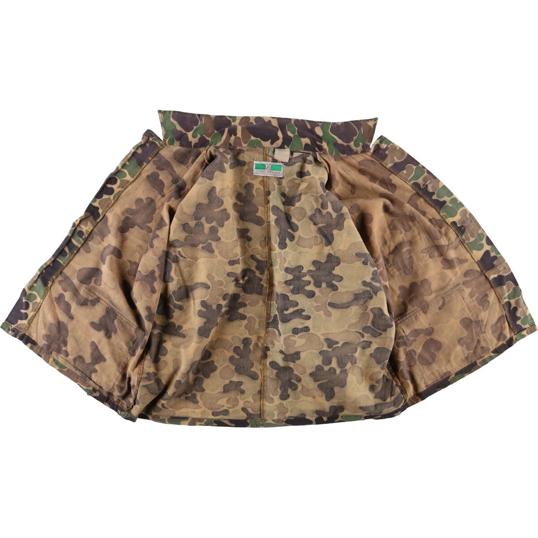 80's GAME WINNER Camouflage Pattern Duck Hunter Camo Hunting Jacket Men's L Size Vintage /eaa474924