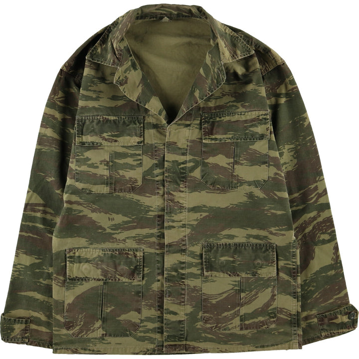 Genuine Greek military camouflage pattern lizard camo military field jacket, men's XL size / eaa474952