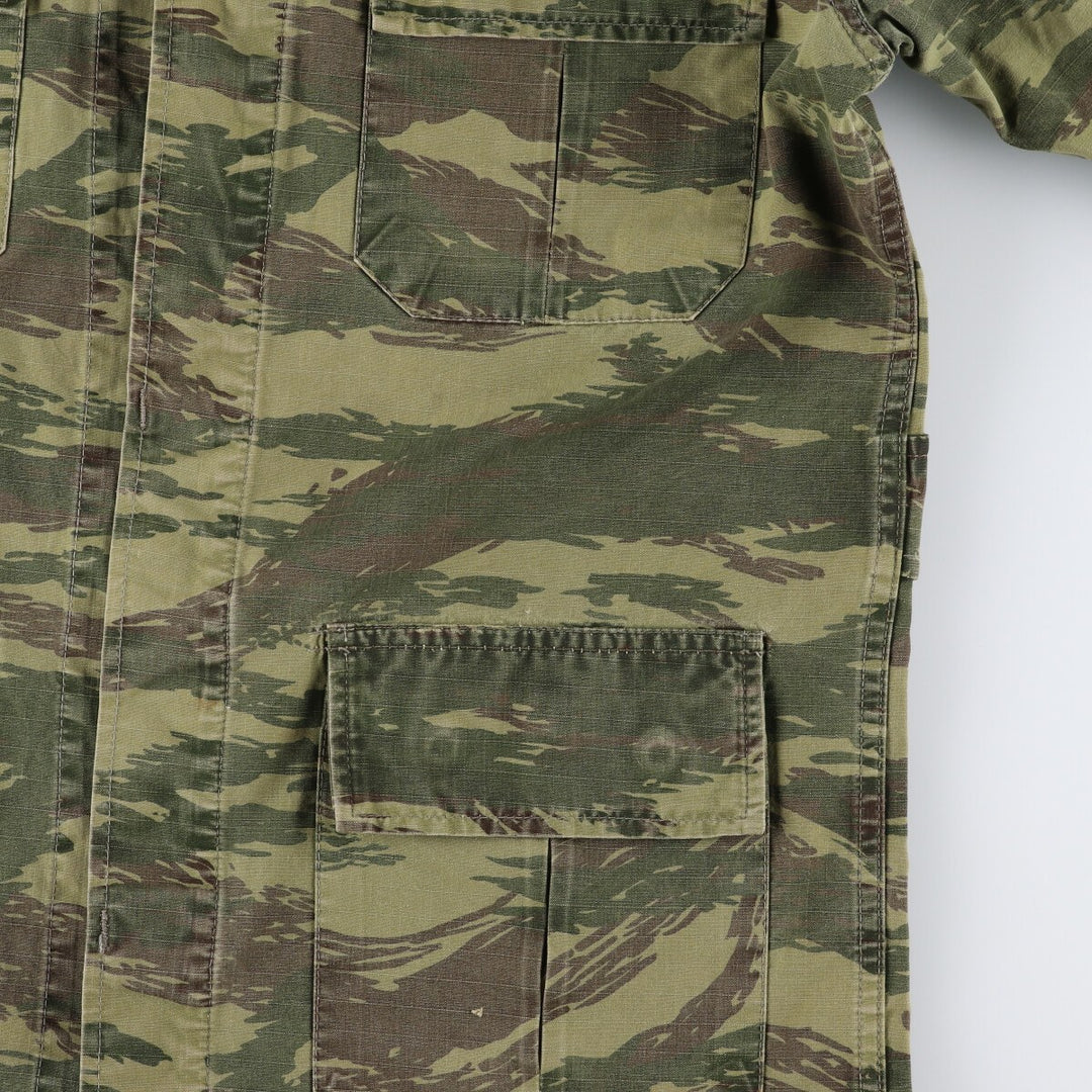Genuine Greek military camouflage pattern lizard camo military field jacket, men's XL size / eaa474952