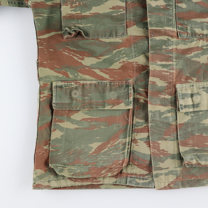 Greek Military Camouflage Pattern Lizard Camo Military Field Jacket Men's Size L /eaa474954