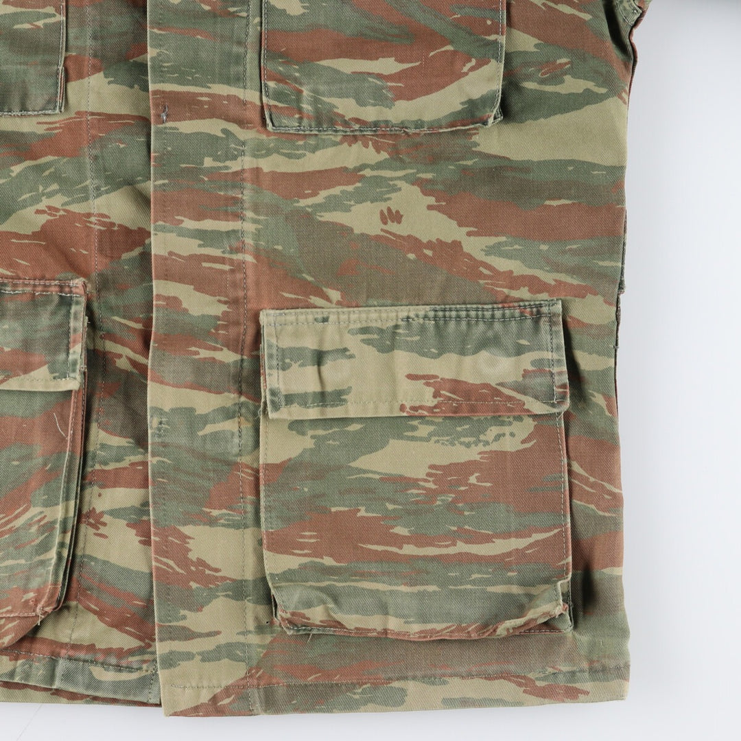 Greek Military Camouflage Pattern Lizard Camo Military Field Jacket Men's Size L /eaa474954