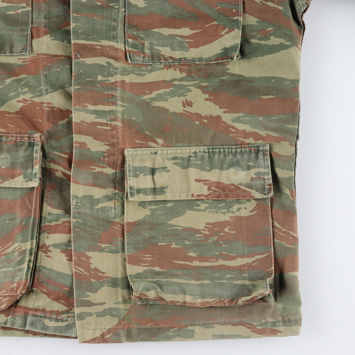 Greek Military Camouflage Pattern Lizard Camo Military Field Jacket Men's Size L /eaa474954