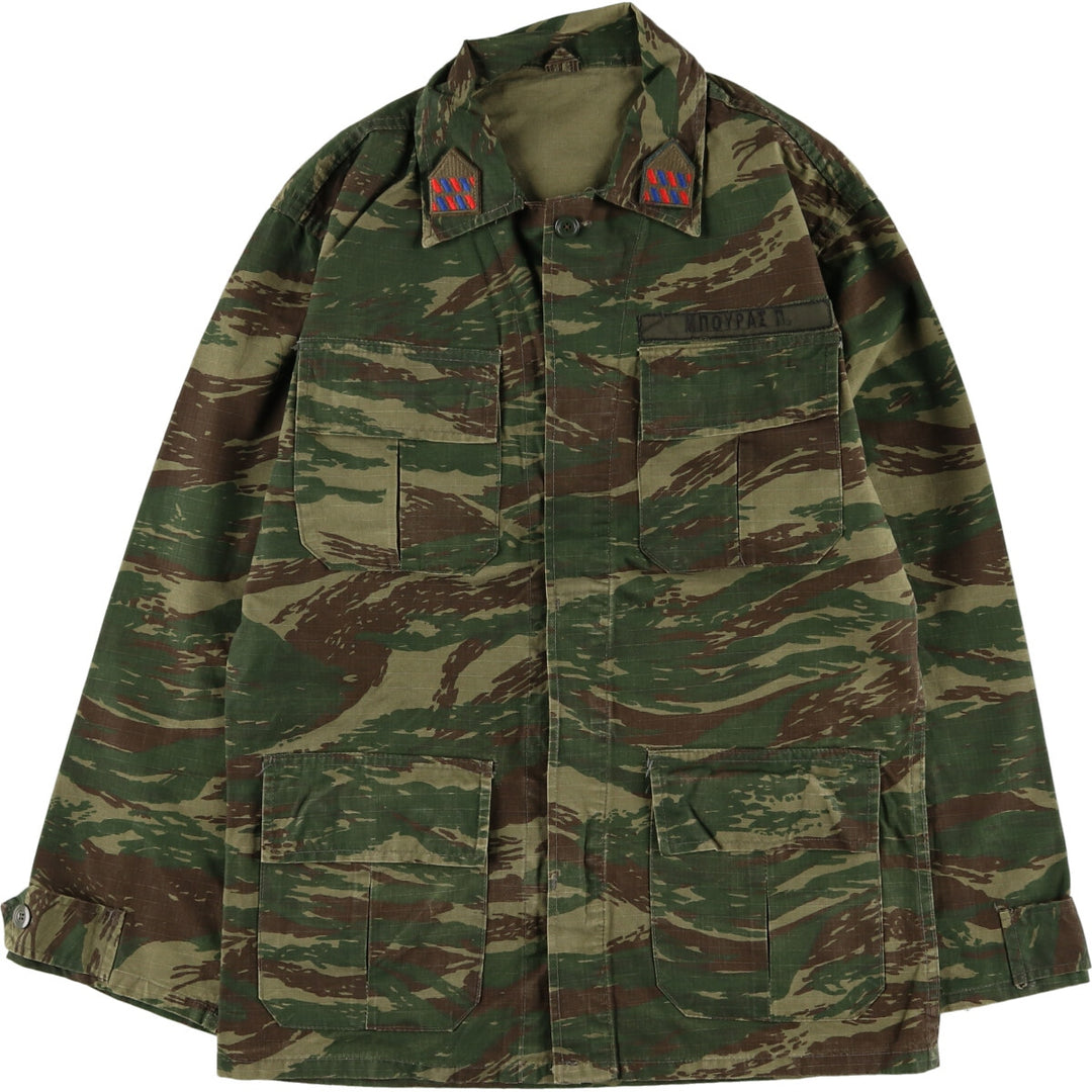 Greek Army Camouflage Pattern Lizard Camo Military Field Jacket Men's L size / eaa474955