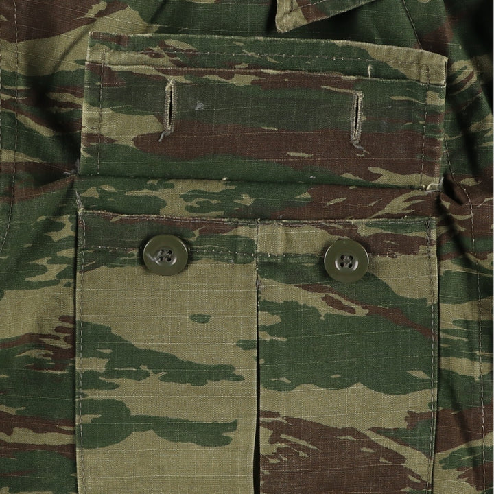 Greek Army Camouflage Pattern Lizard Camo Military Field Jacket Men's L size / eaa474955