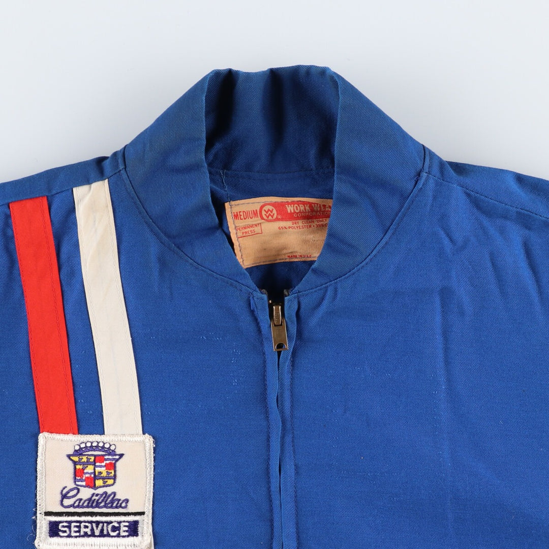 70s~80'S WORK WEAR CADILLAC Cadillac Racing Jacket Made in USA Men's M Size Vintage /eaa474964