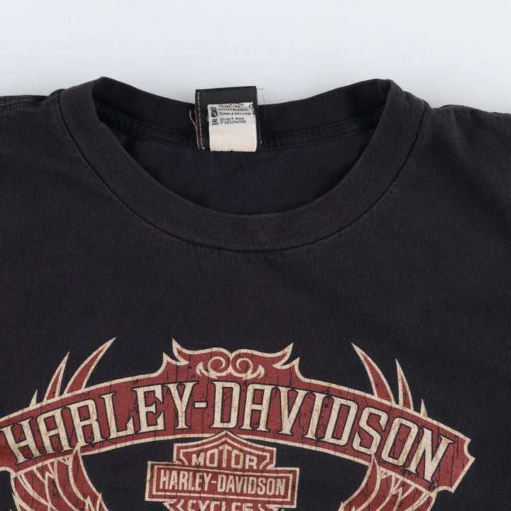 00'S Harley-Davidson Eagle Pattern Motorcycle Bike T-shirt Made in USA Men's XXL / eaa475030