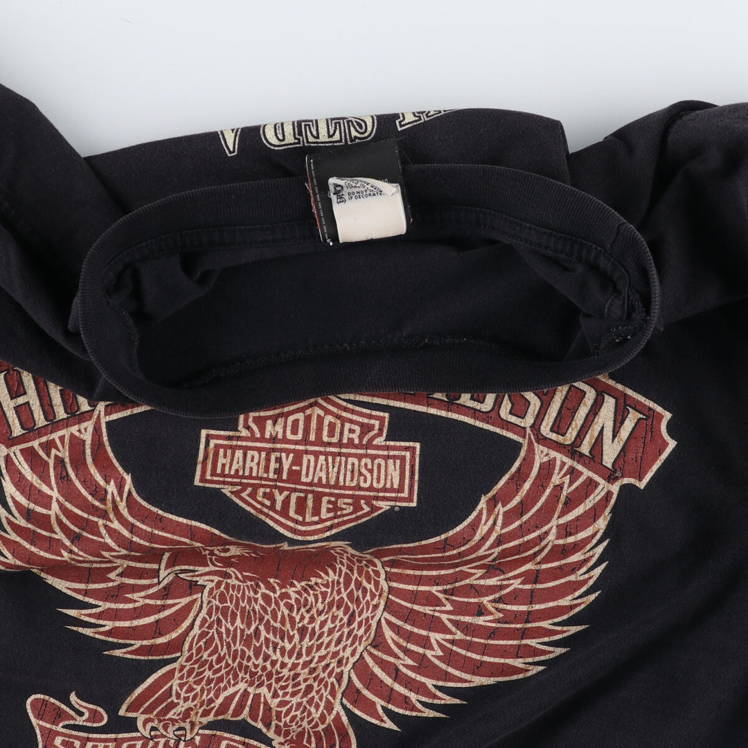 00'S Harley-Davidson Eagle Pattern Motorcycle Bike T-shirt Made in USA Men's XXL / eaa475030