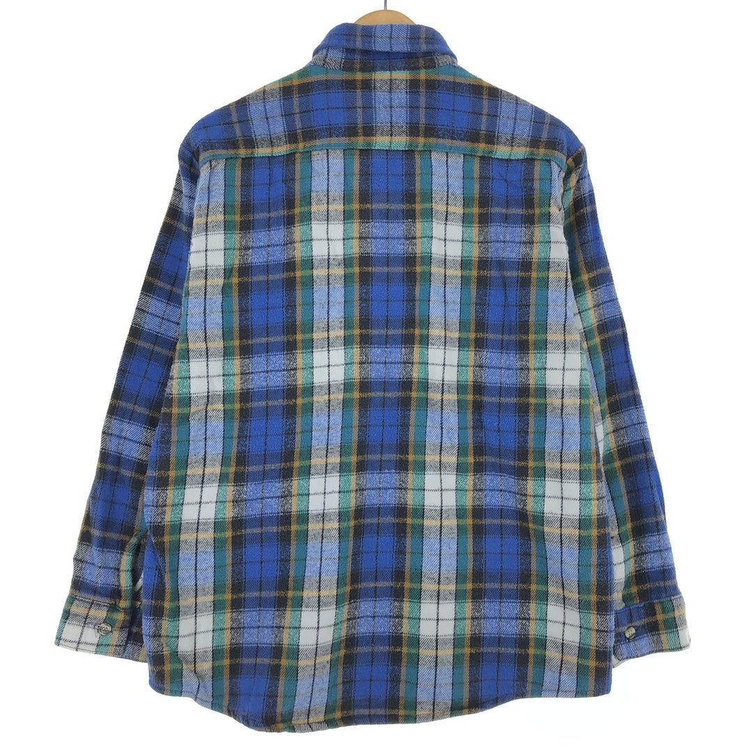 90'S Five Brother Long Sleeve Heavy Flannel Check Shirt Men's L Size Vintage /eaa475039