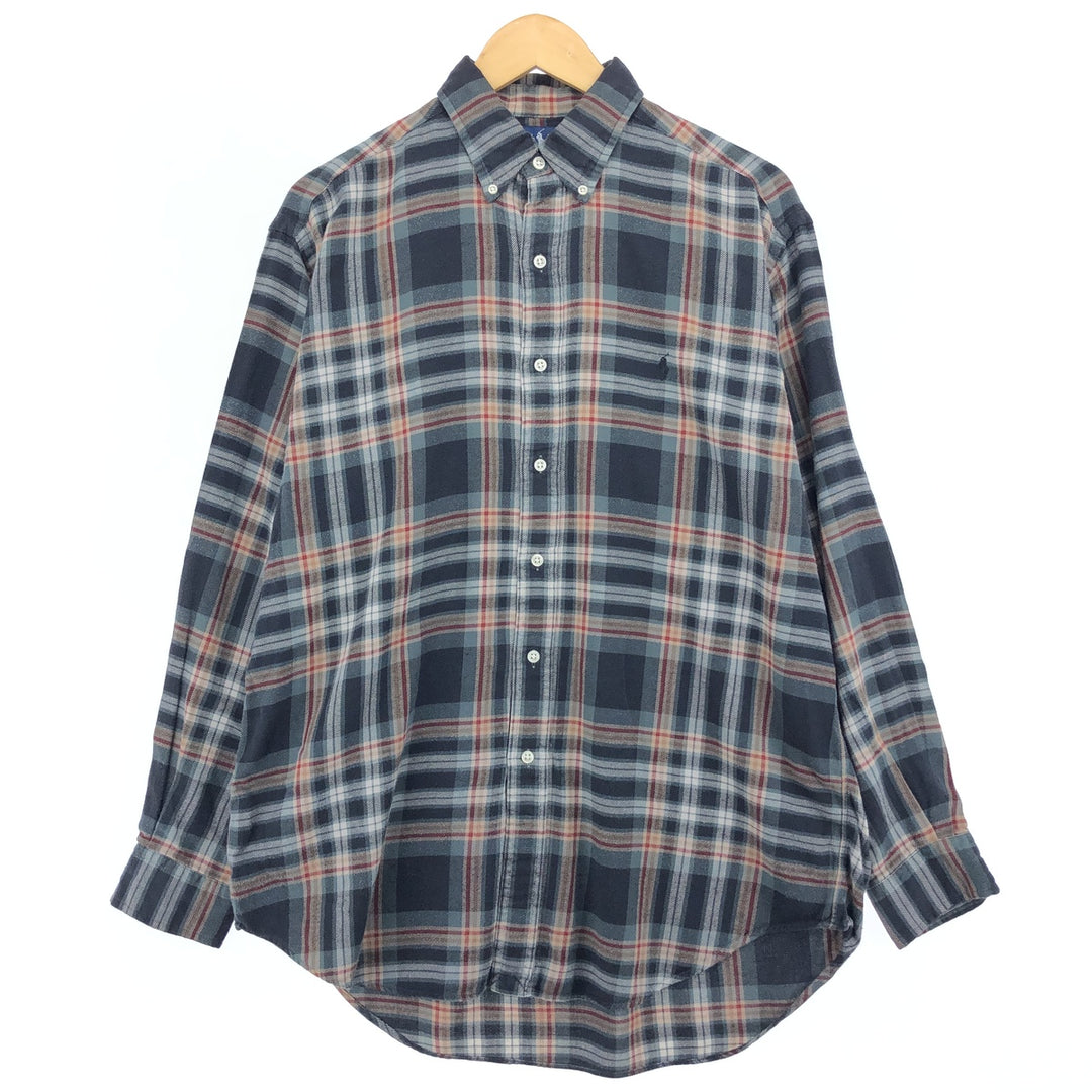 Ralph Lauren BLAKE long sleeve button down flannel check shirt men's size M / eaa475044