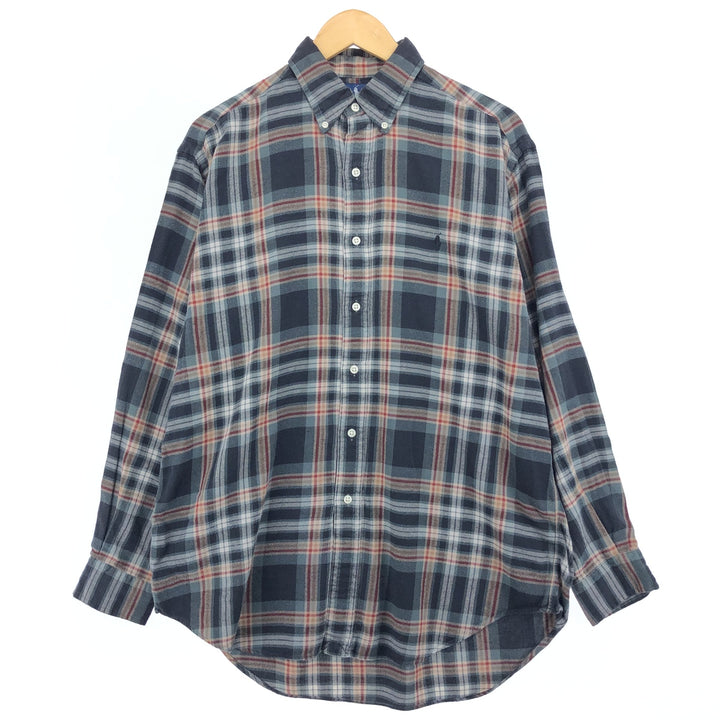 Ralph Lauren BLAKE long sleeve button down flannel check shirt men's size M / eaa475044