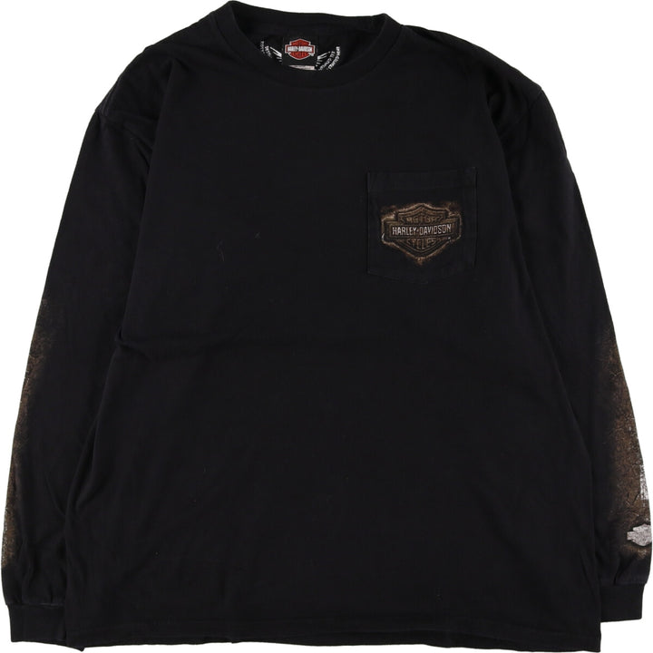 Harley-Davidson Long Sleeve T-Shirt, Men's XL Size, Crew Neck (Crew Neck) /eaa475075