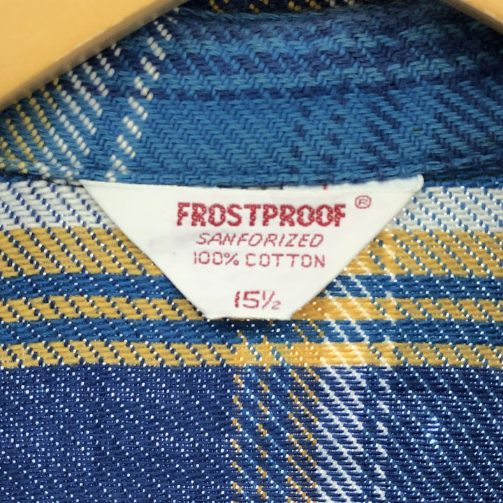 70s~80'S Frost Proof Long Sleeve Flannel Check Shirt Men's Medium Vintage /eaa475095