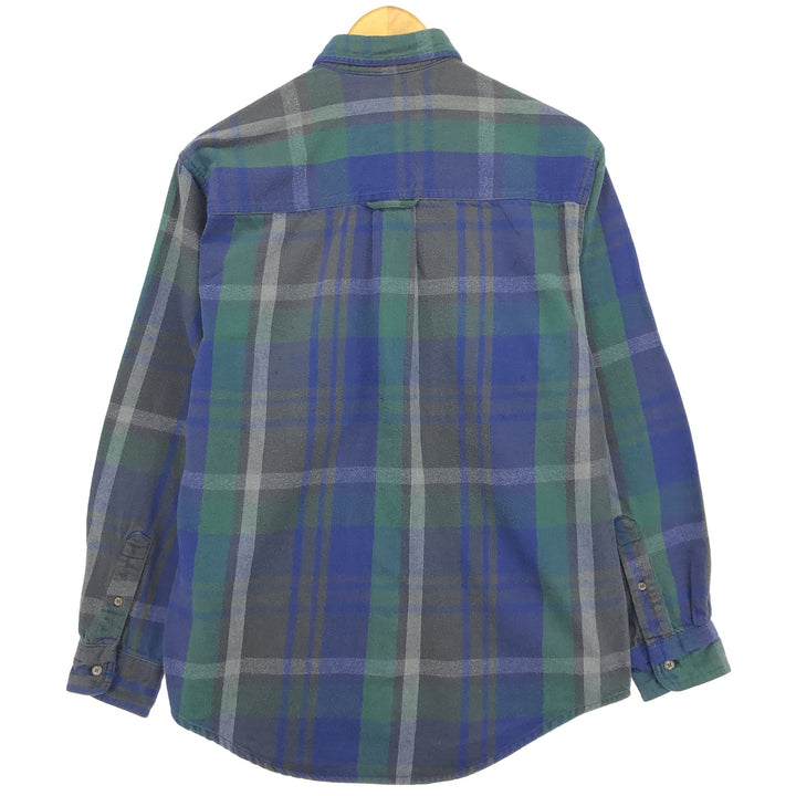 90'S Eddie Bauer Black Tag Long Sleeve Flannel Check Shirt Men's Medium Vintage / eaa475096