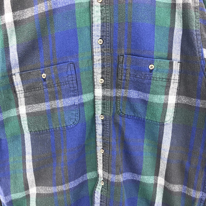 90'S Eddie Bauer Black Tag Long Sleeve Flannel Check Shirt Men's Medium Vintage / eaa475096