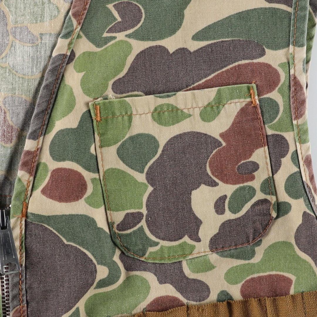 70's SAFTBAK Camouflage Pattern Duck Hunter Camo Hunting Vest Men's XL equivalent Vintage /eaa475102