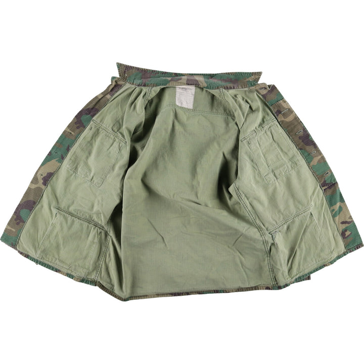 80'S US Military Genuine Camouflage Pattern Woodland Camo Military BDU Jacket Made in USA MEDIUM-REGULAR Men's M equivalent Vintage /eaa475137