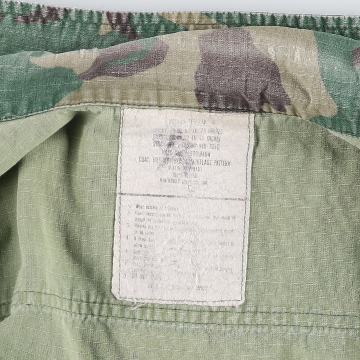 80'S US Military Genuine Camouflage Pattern Woodland Camo Military BDU Jacket Made in USA MEDIUM-REGULAR Men's M equivalent Vintage /eaa475137