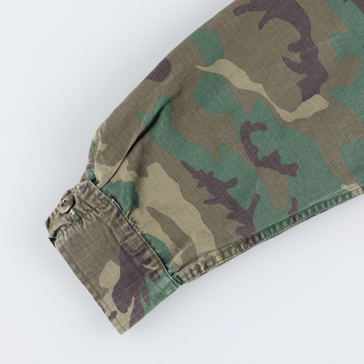 80'S US Military Genuine Camouflage Pattern Woodland Camo Military BDU Jacket Made in USA MEDIUM-REGULAR Men's M equivalent Vintage /eaa475137