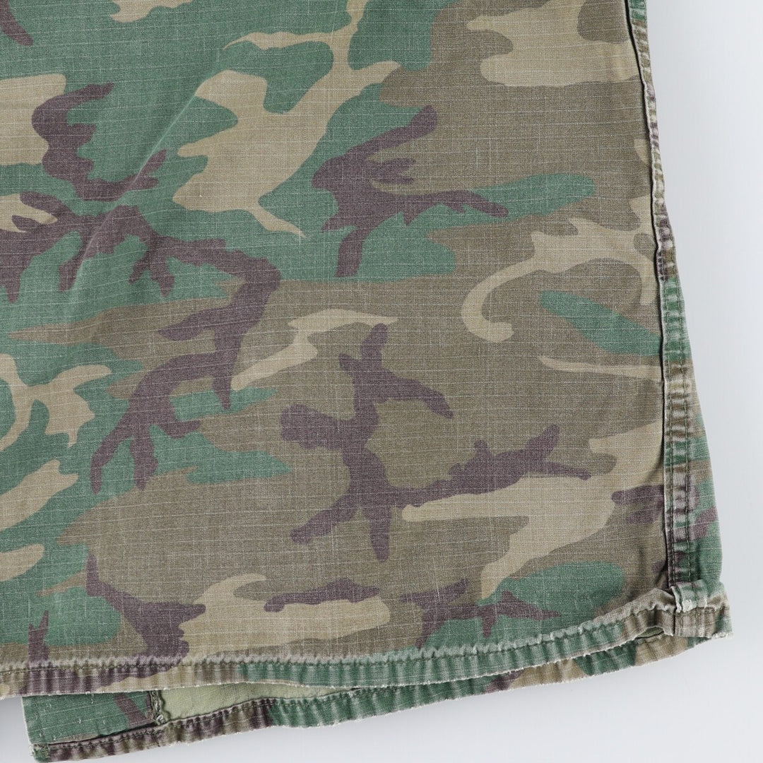 80'S US Military Genuine Camouflage Pattern Woodland Camo Military BDU Jacket Made in USA MEDIUM-REGULAR Men's M equivalent Vintage /eaa475137