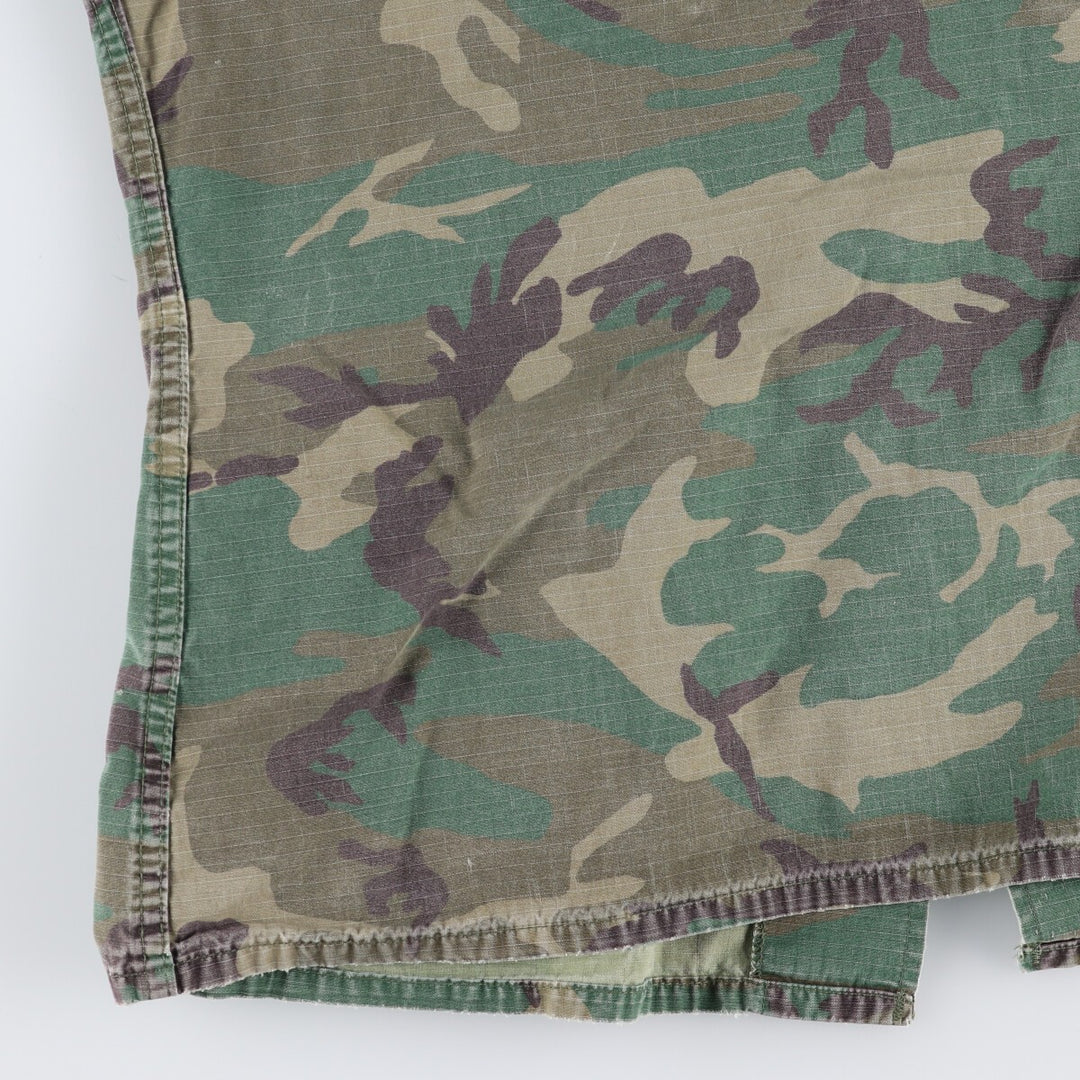 80'S US Military Genuine Camouflage Pattern Woodland Camo Military BDU Jacket Made in USA MEDIUM-REGULAR Men's M equivalent Vintage /eaa475137