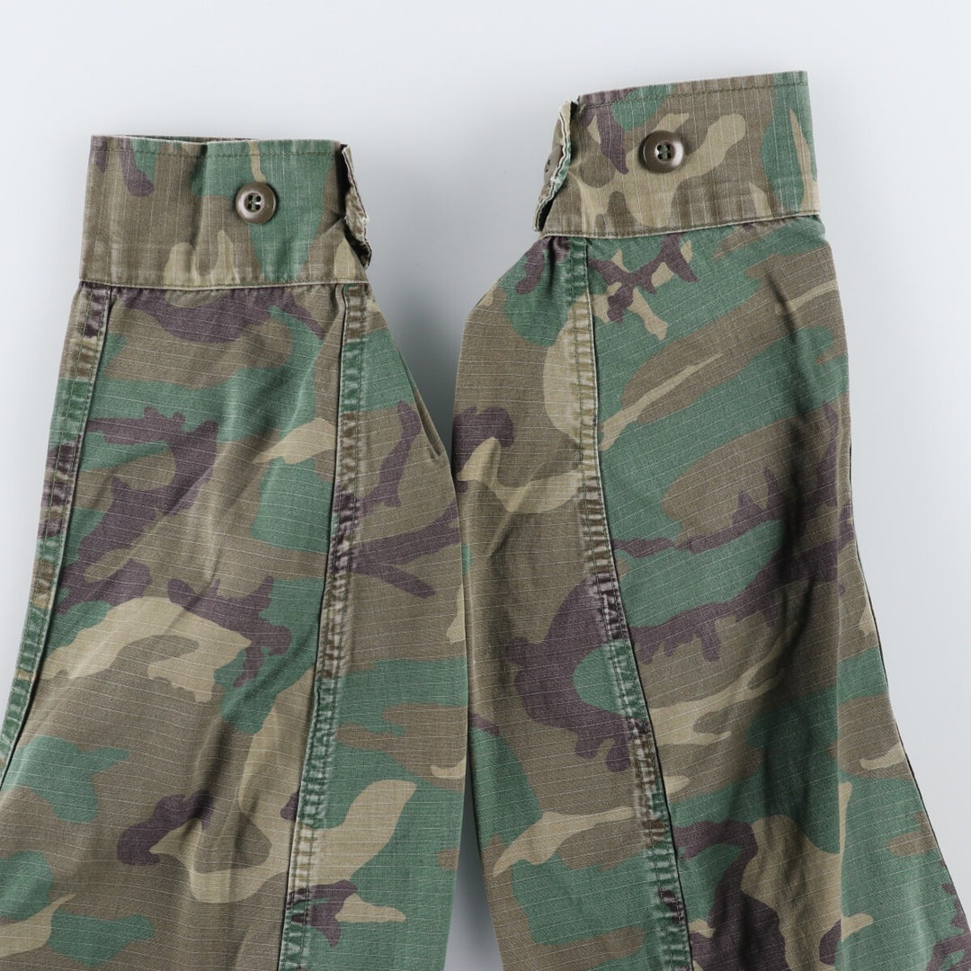 80'S US Military Genuine Camouflage Pattern Woodland Camo Military BDU Jacket Made in USA MEDIUM-REGULAR Men's M equivalent Vintage /eaa475137