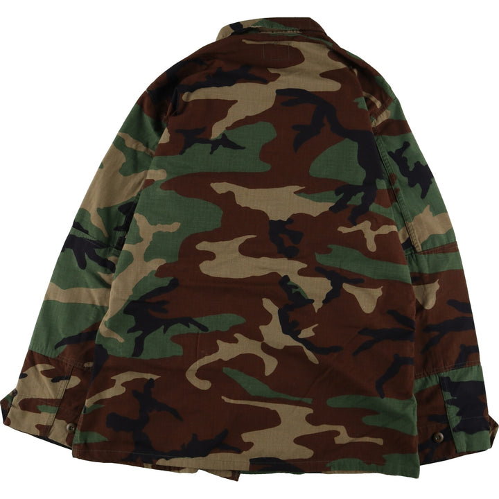 00'S US military genuine camouflage pattern woodland camo ripstop BDU military jacket made in USA men's size M /eaa475138