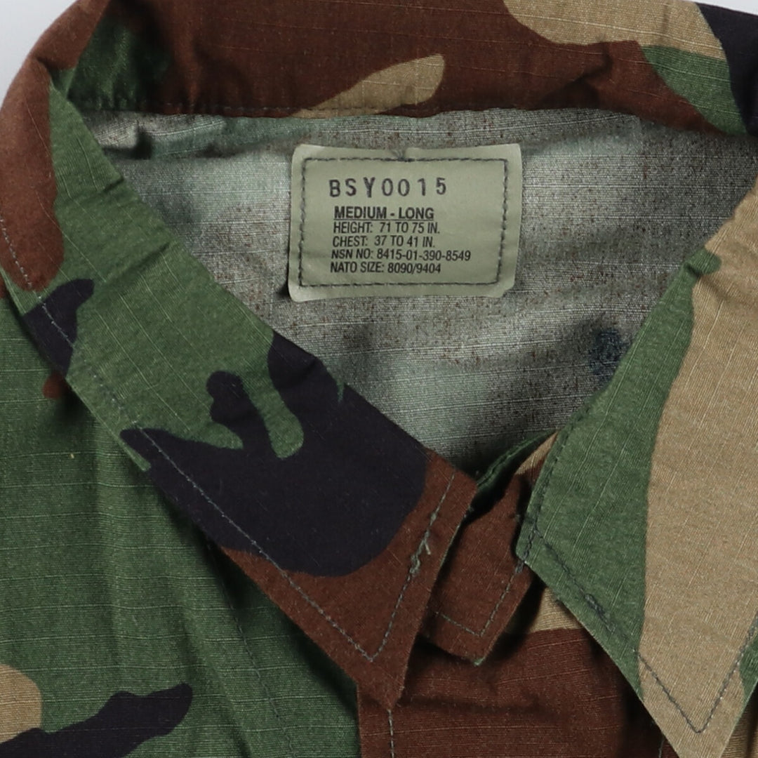00'S US military genuine camouflage pattern woodland camo ripstop BDU military jacket made in USA men's size M /eaa475138