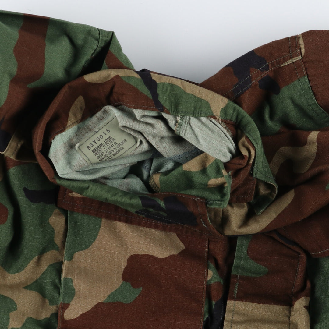 00'S US military genuine camouflage pattern woodland camo ripstop BDU military jacket made in USA men's size M /eaa475138