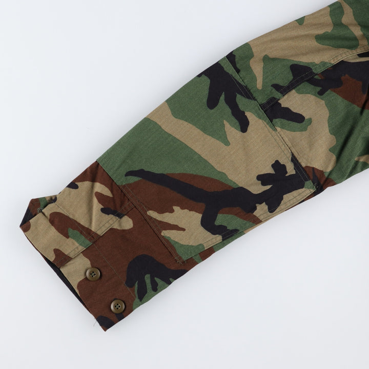 00'S US military genuine camouflage pattern woodland camo ripstop BDU military jacket made in USA men's size M /eaa475138