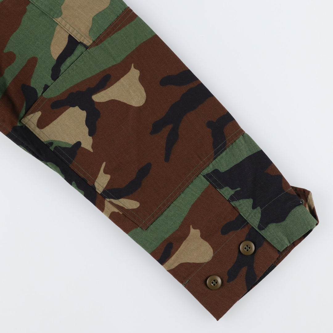 00'S US military genuine camouflage pattern woodland camo ripstop BDU military jacket made in USA men's size M /eaa475138