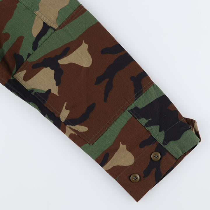 00'S US military genuine camouflage pattern woodland camo ripstop BDU military jacket made in USA men's size M /eaa475138