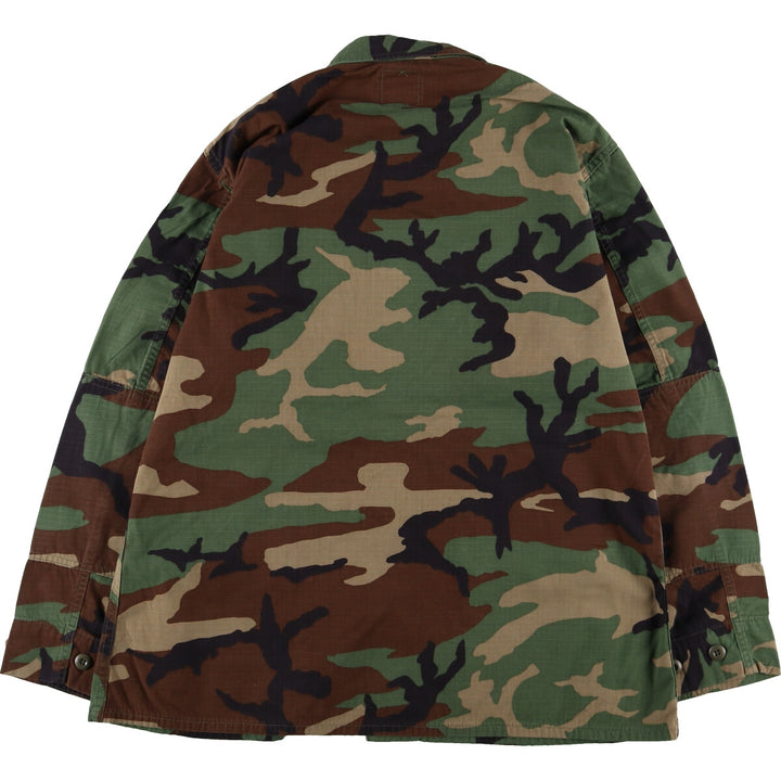 90'S US Military Camouflage Pattern Woodland Camo Ripstop Military BDU Jacket Made in USA Men's L Size Vintage /eaa475139